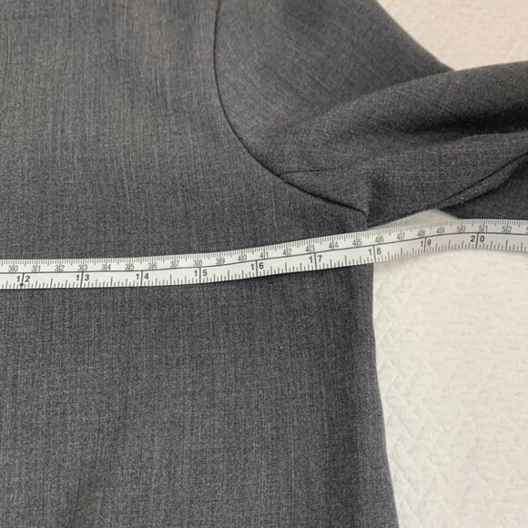 oak+fort Grey Long Sleeve Top Blouse Tuxedo Back XS - Picture 6 of 8